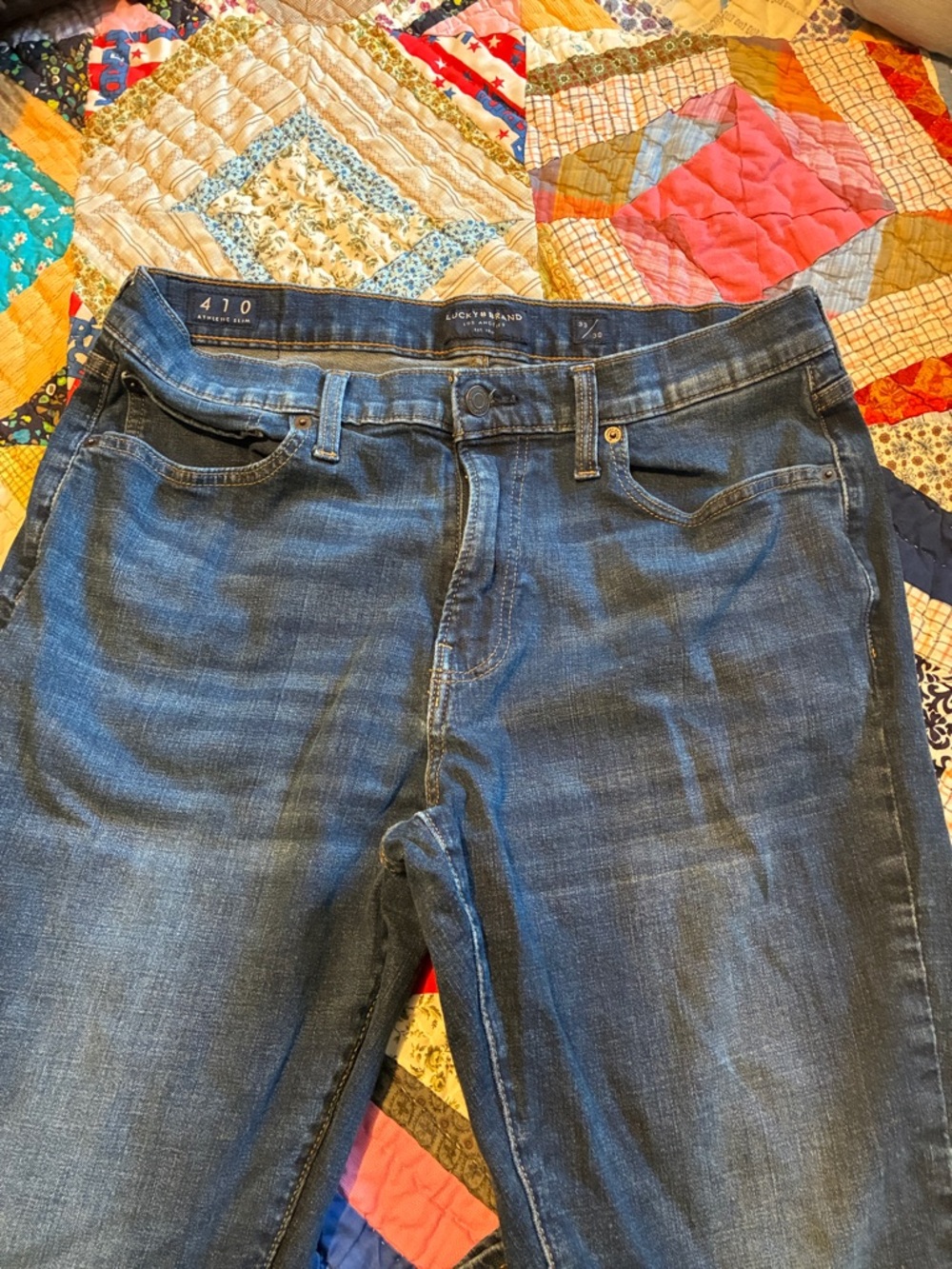 Lucky Brand Men’s Slim Jeans in Dark Blue Wash